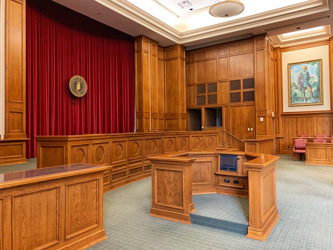 An empty court room